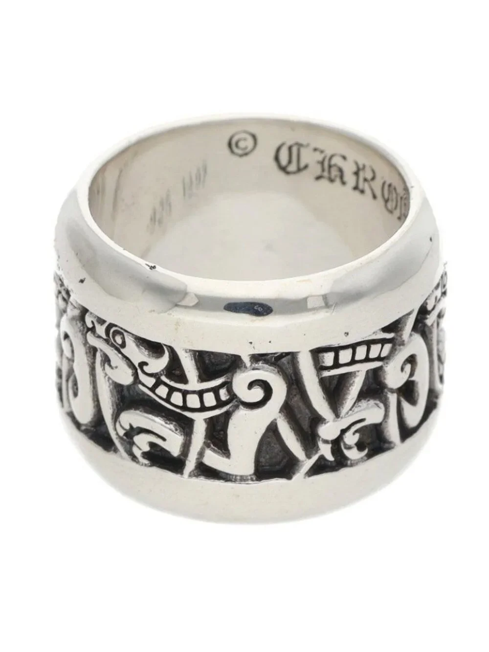 Chrome Hearts Wide Celtic Band Silver Ring